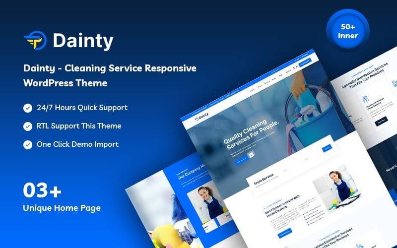 dainty cleaning service responsive wordpress theme original