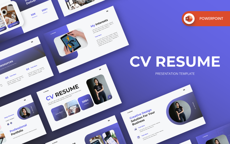 daisy cv resume powerpoint template original