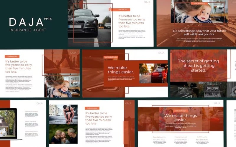 daja insurance agent powerpoint template original