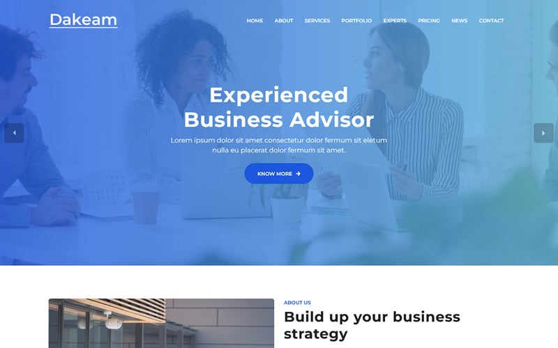 dakeam is a one page business html template original