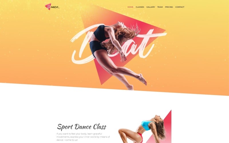 dance dance studio one page creative joomla template original