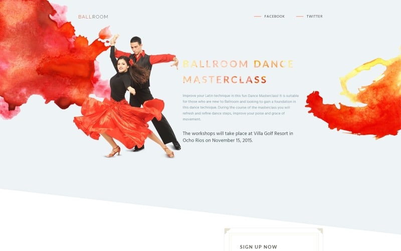 dance studio responsive landing page template original