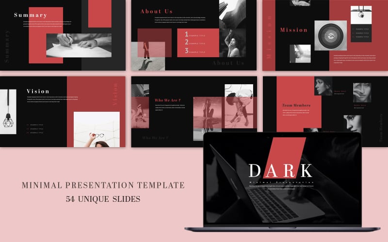 dark minimal presentation template original