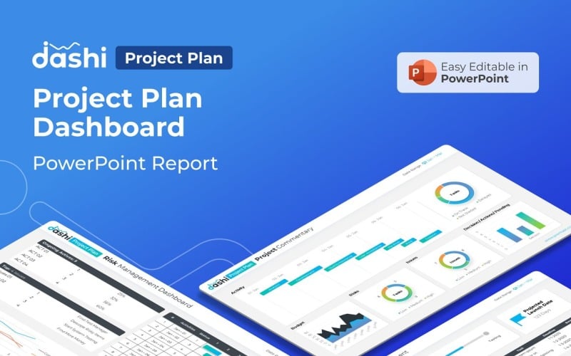 dashi project plan dashboard report presentation powerpoint template original