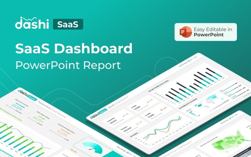 dashi saas saas dashboard report presentation ppt powerpoint template original