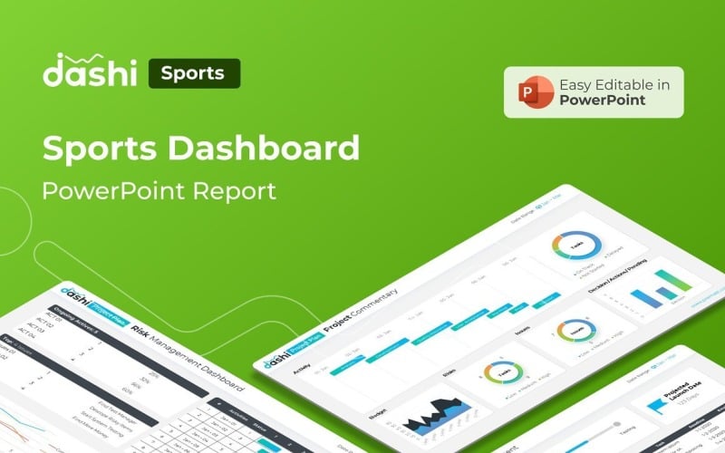 dashi sports dashboard report presentation powerpoint template original