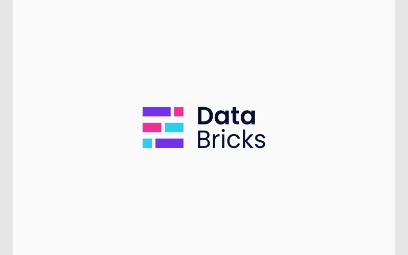 data brick technology digital logo original