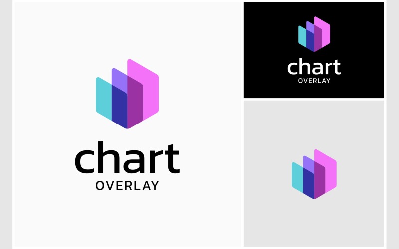 data chart abstract overlap color logo original