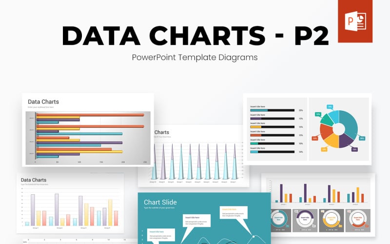 data charts powerpoint template diagrams original