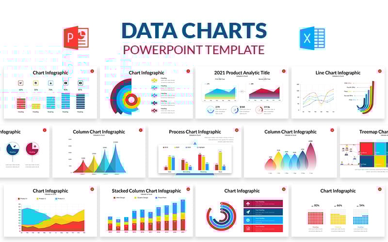 data charts powerpoint template original