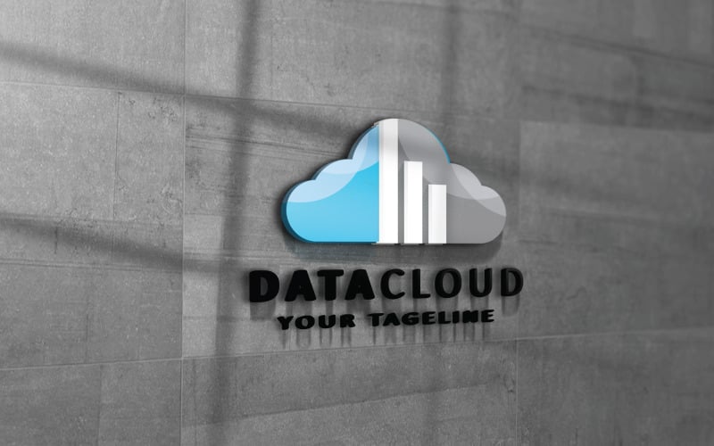 data cloud logo design template original