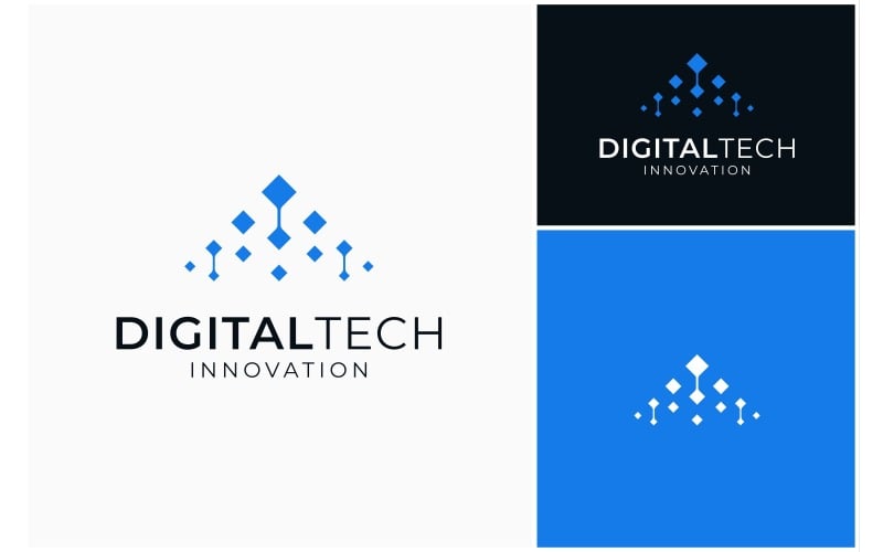 data digital growth tech logo original