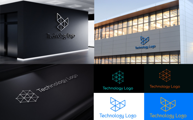 data technology creative logo template original