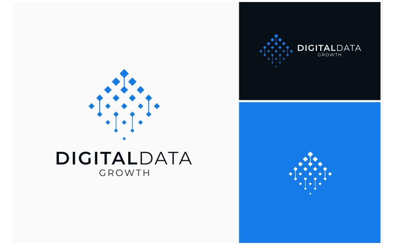 data technology digital logo original