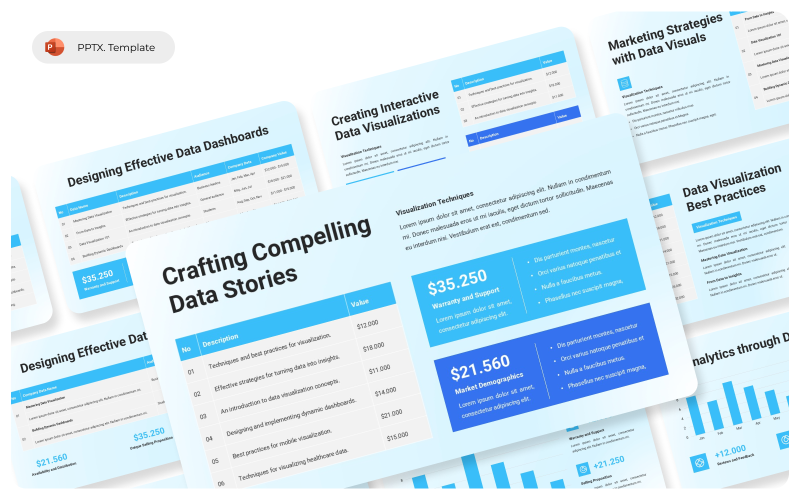 data visualization powerpoint template original