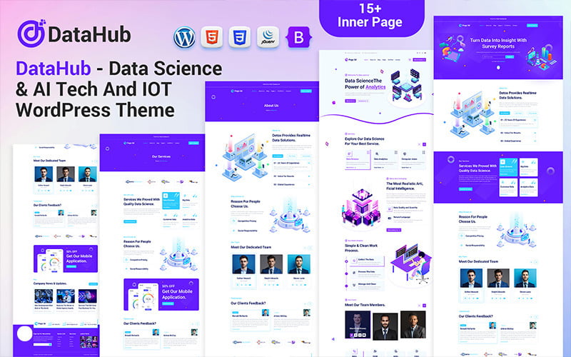 datahub data science amp ai tech and iot wordpress theme original