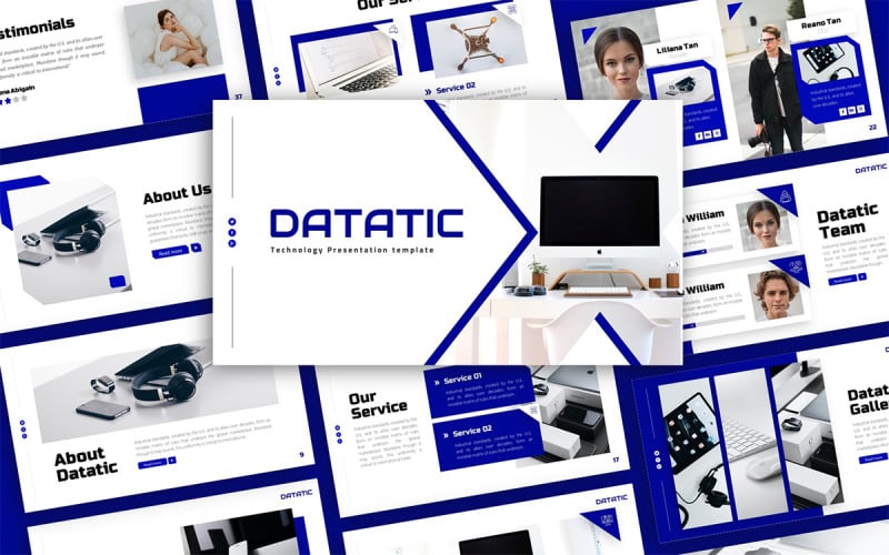 datatic technology presentation template original