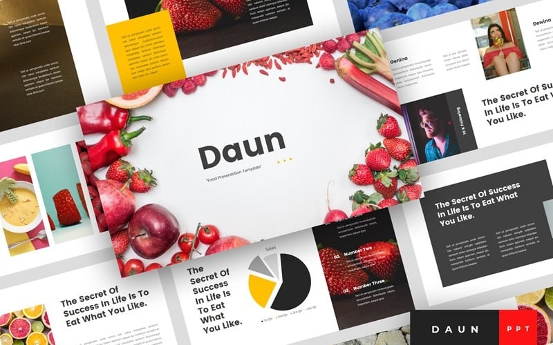 daun food powerpoint template original