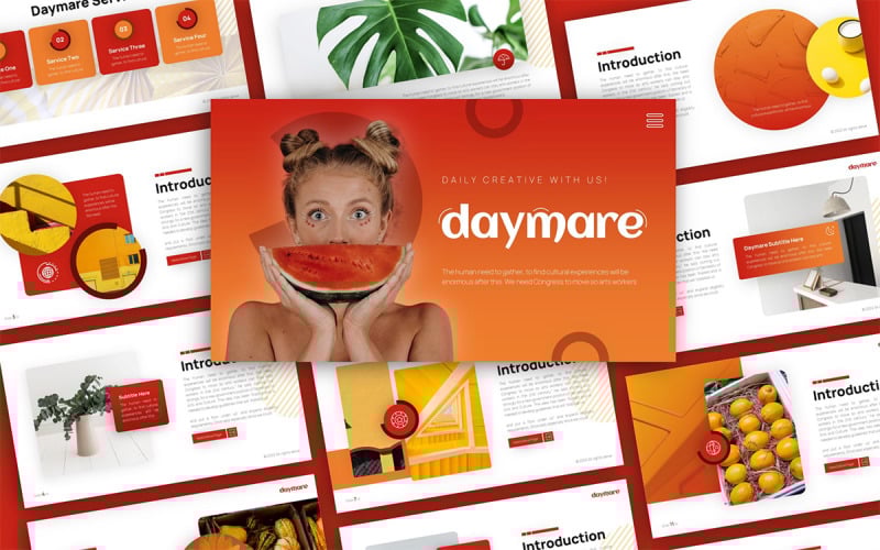 daymare creative multipurpose presentation powerpoint template original