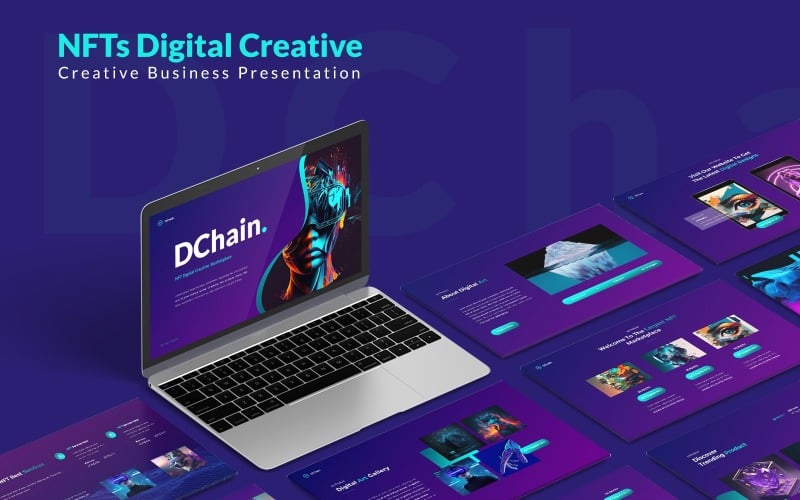 dchain nft digital creative powerpoint template original