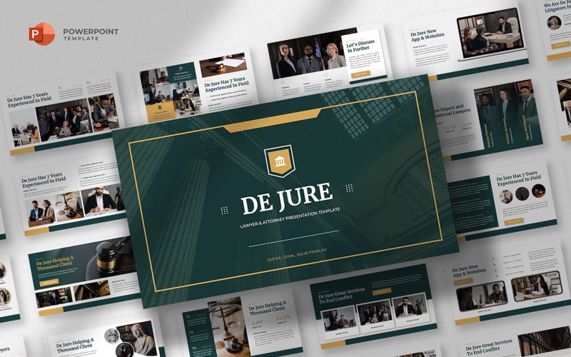 de jure law firm powerpoint template original