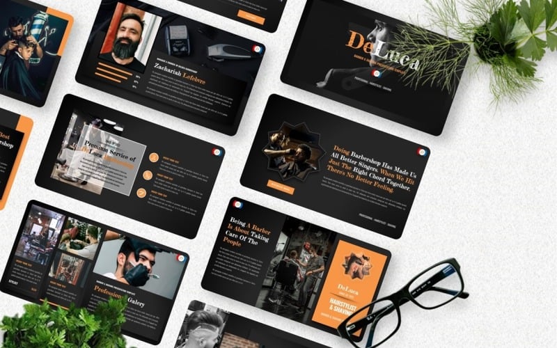 de luca barbershop powerpoint templates original
