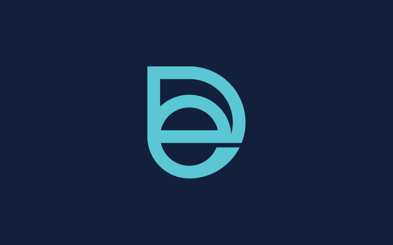 de or ed letter logo design template original