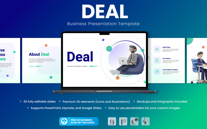 deal business presentation powerpoint template original