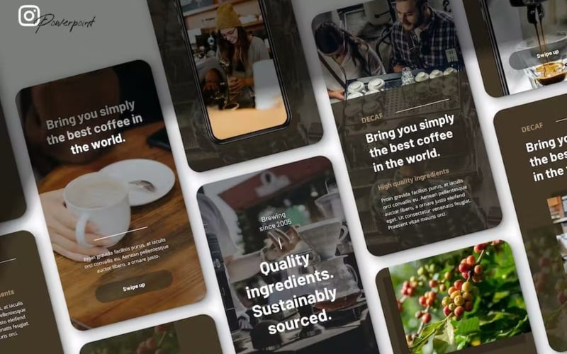 decaf coffee business instagram powerpoint original