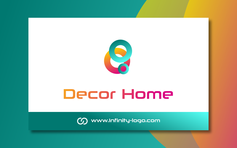 decor home modern colorful logo design original