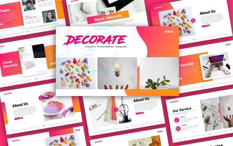 decorate creative presentation template original