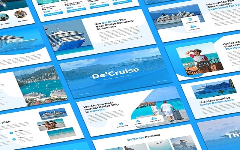 decruise cruise ship powerpoint template original
