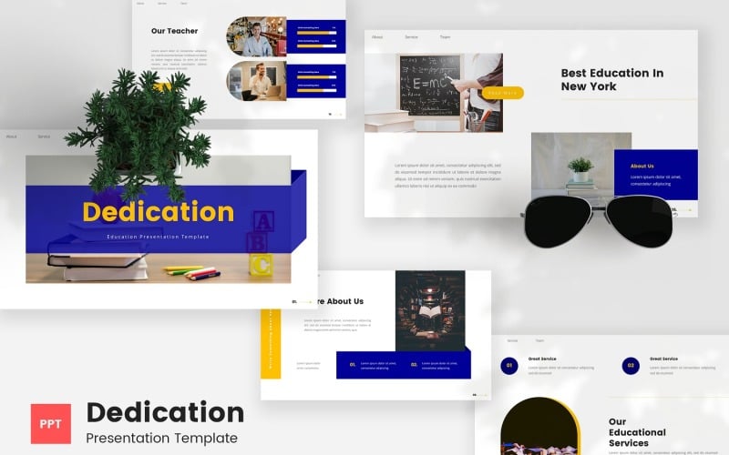 dedication education powerpoint template original