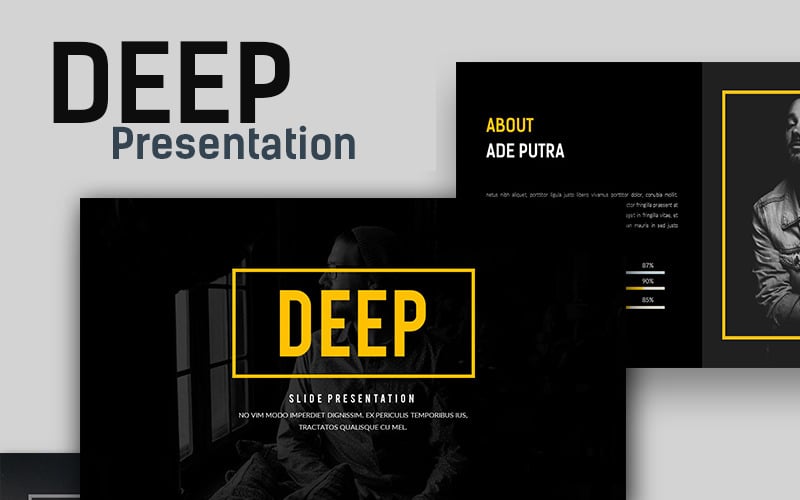 deep creative presentation powerpoint template original