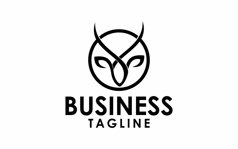 deer animal line logo template original