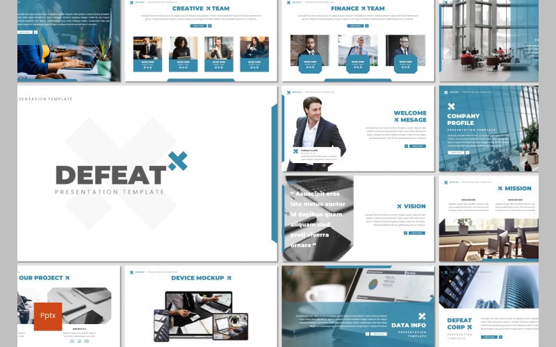 defeat powerpoint template original
