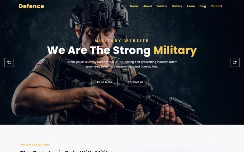 defence military service amp army landing page template original