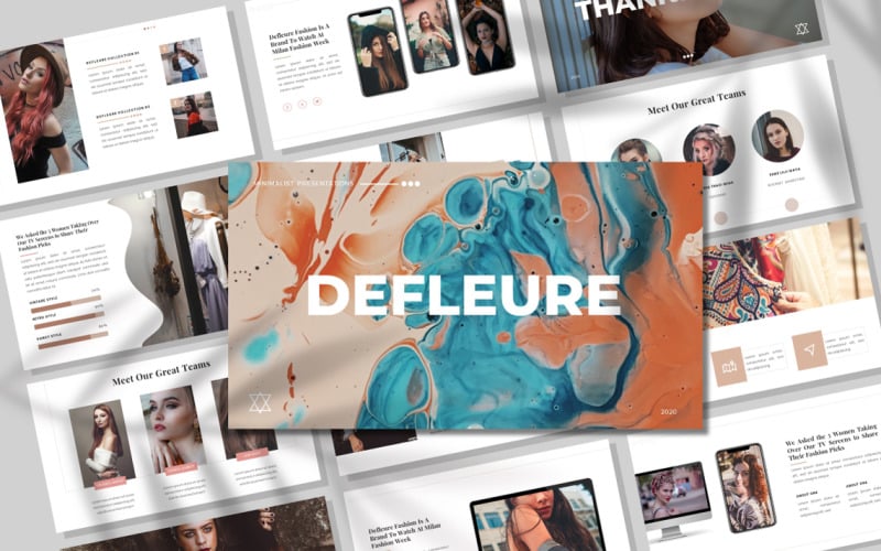 defleure minimalist powerpoint template original