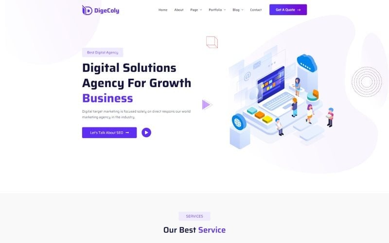degecoly digital marketing amp business agency html template original