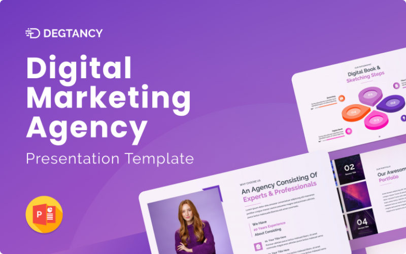 degtancy digital marketing agency powerpoint presentation template original