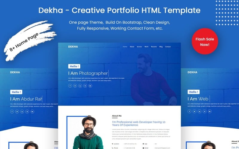 dekha creative portfolio html landing page template original