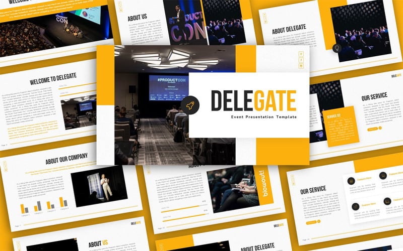 delegate event multipurpose presentation powerpoint template original