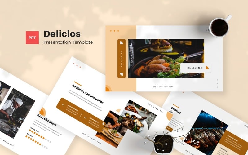 delicios restaurant powerpoint template original