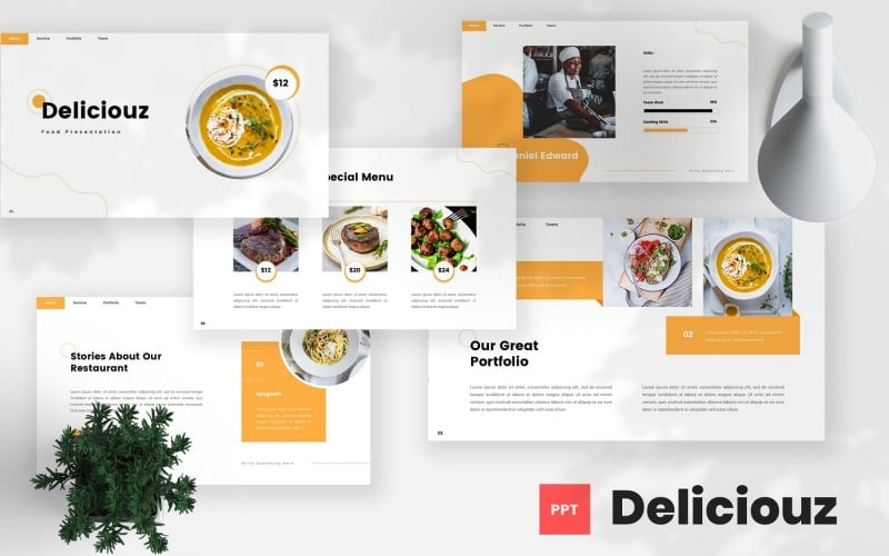 deliciouz food powerpoint template original