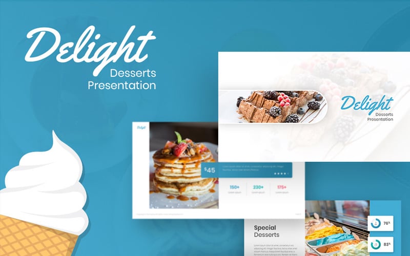 delight desserts powerpoint template original