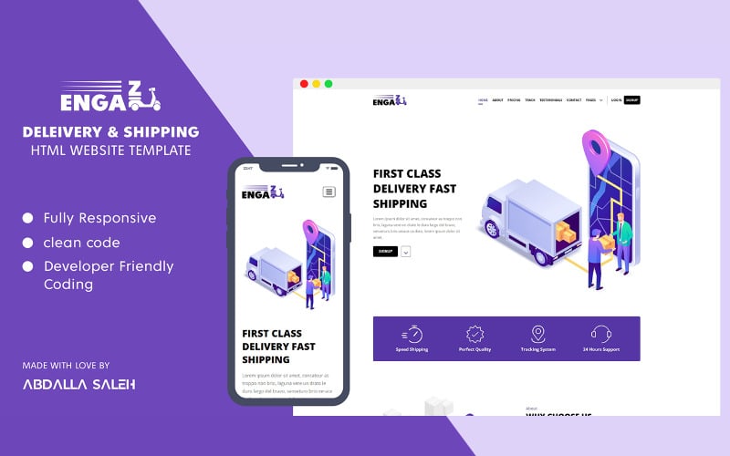 delivery amp shipping no framework html website template original