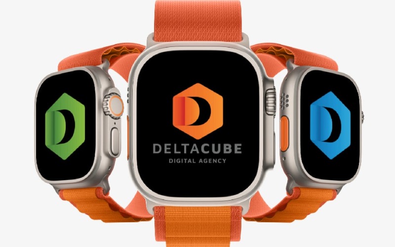delta cube letter d logo template original