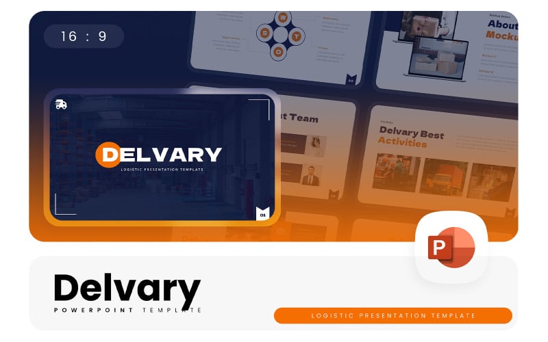 delvary logistic powerpoint template original