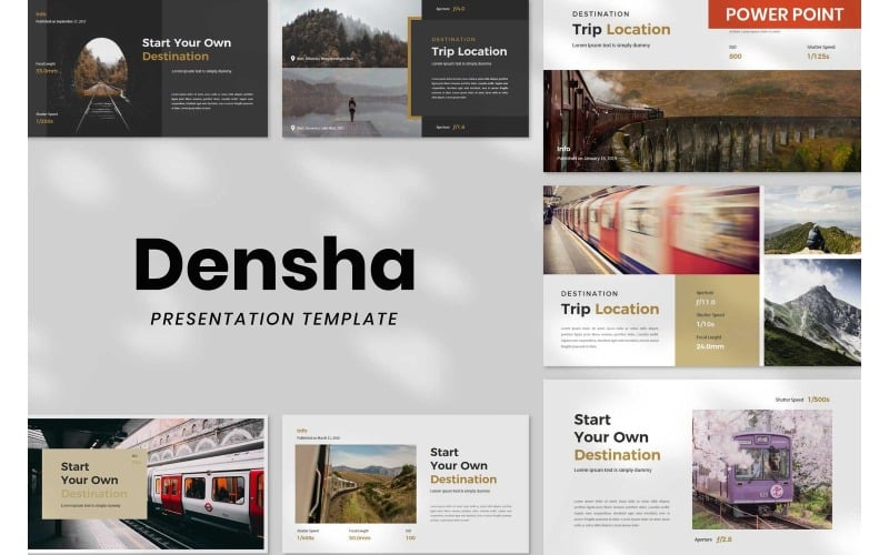 densha minimal powerpoint template original