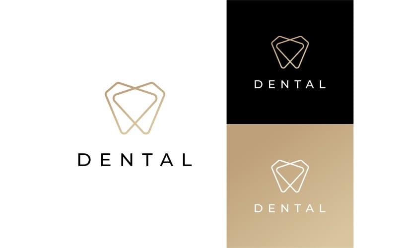 dental luxury line logo illustration original